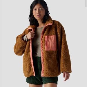 Backcountry Sherpa Fleece Snap Jacket Size Small
